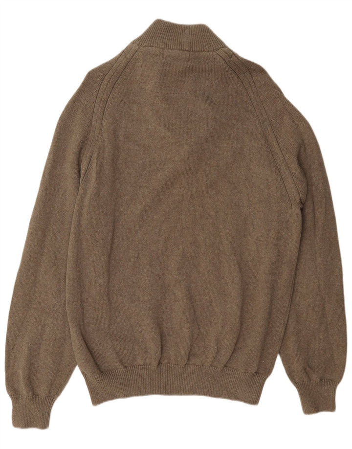 Maglione da uomo Marks & Spencer con bottoni e collo XL in cotone marrone
