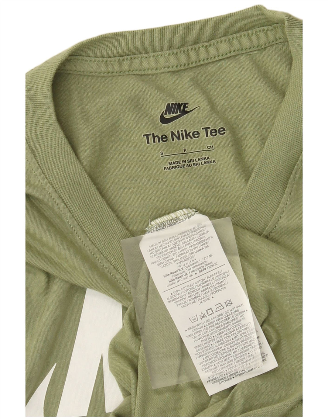 T-shirt grafica da uomo Nike Top Small in cotone kaki