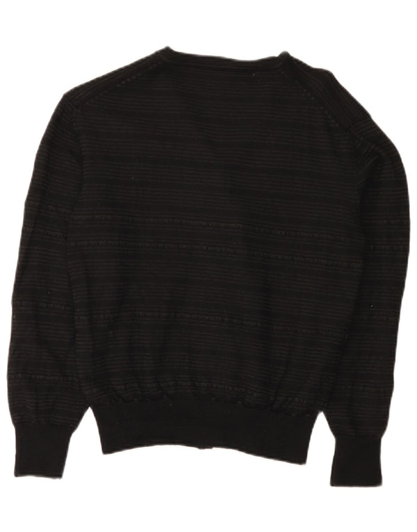 Maglia Cardigan Bambino Trussardi 12-13 Anni 3XL Lana Rigata Nera