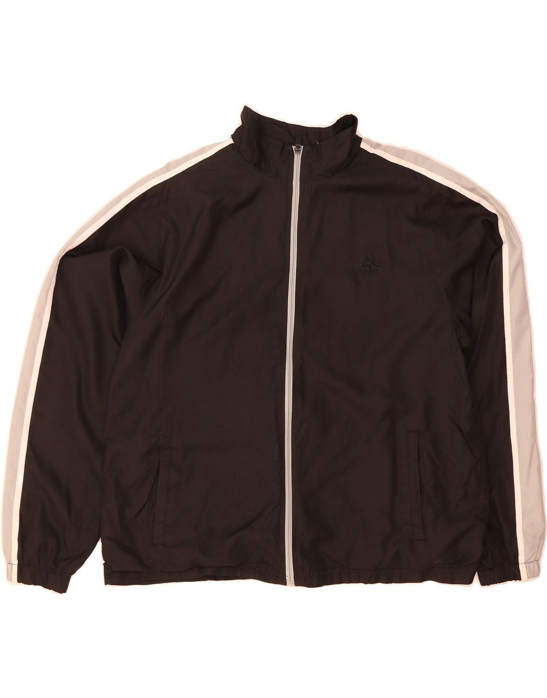 STARTER Mens Tracksuit Top Jacket UK 42/44 Large  Black Colourblock Vintage Starter and Second-Hand Starter from Messina Hembry 