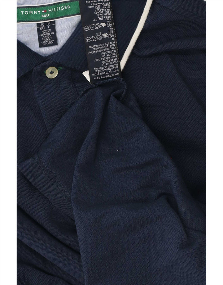 Polo da uomo Tommy Hilfiger media cotone a righe blu navy