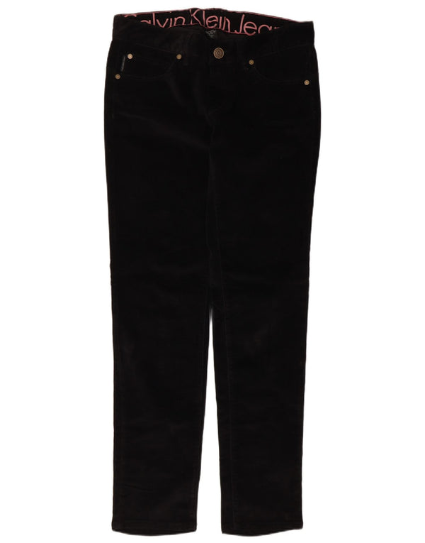 Pantaloni casual skinny in velluto da donna Calvin Klein W31 L31 neri