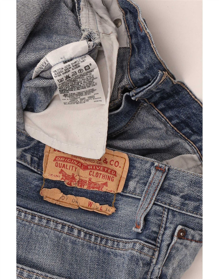 Jeans dritti da uomo Levi's W36 L27 cotone blu