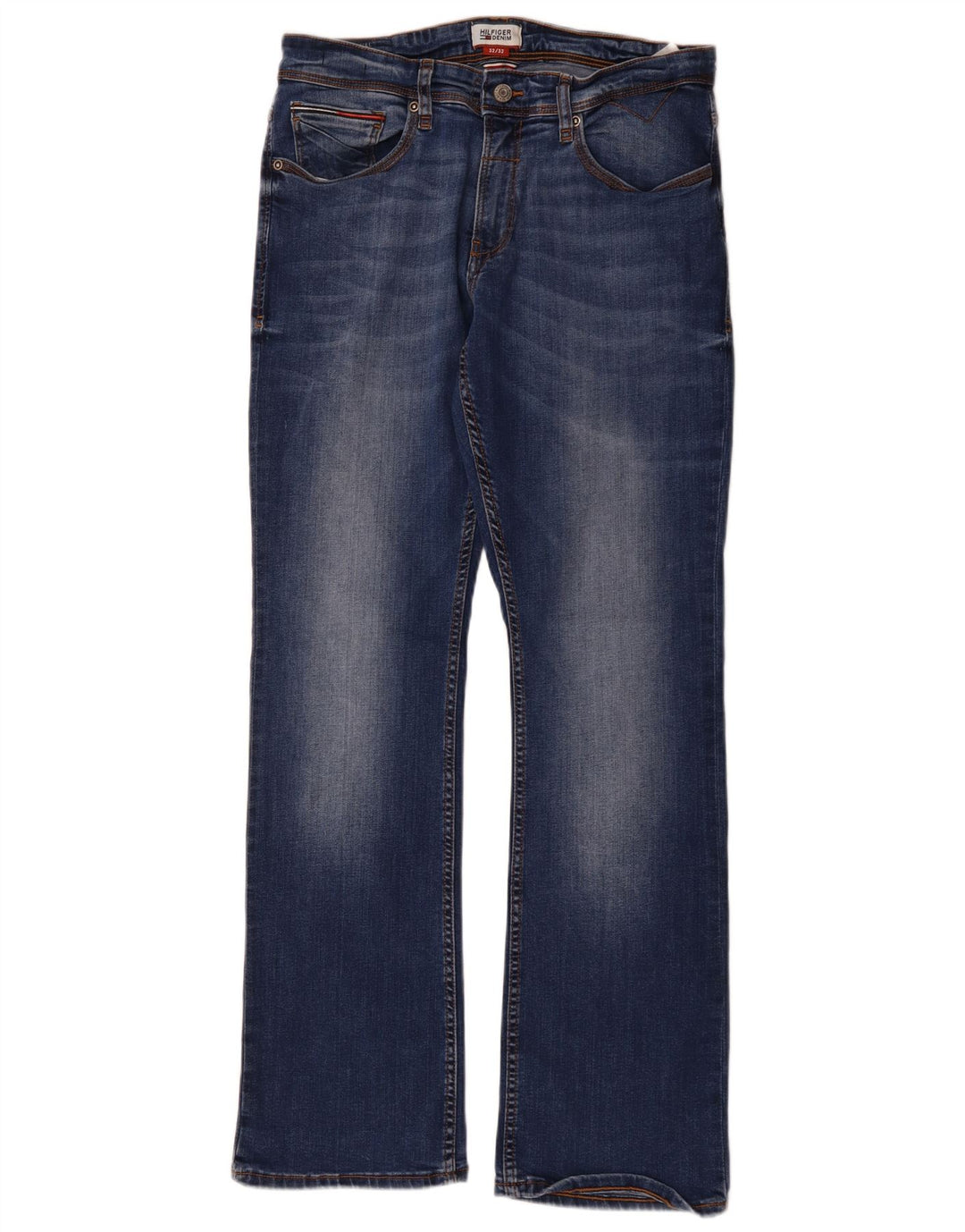 Jeans bootcut da uomo Tommy Hilfiger W32 L32 cotone blu