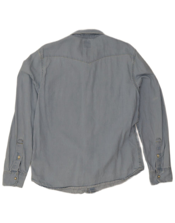 Camicia Lee da donna slim fit in denim di grandi dimensioni in cotone blu