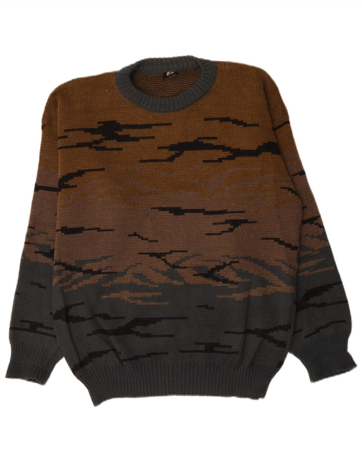 Maglione girocollo da uomo C&A EU 48/50 Colorblock marrone medio
