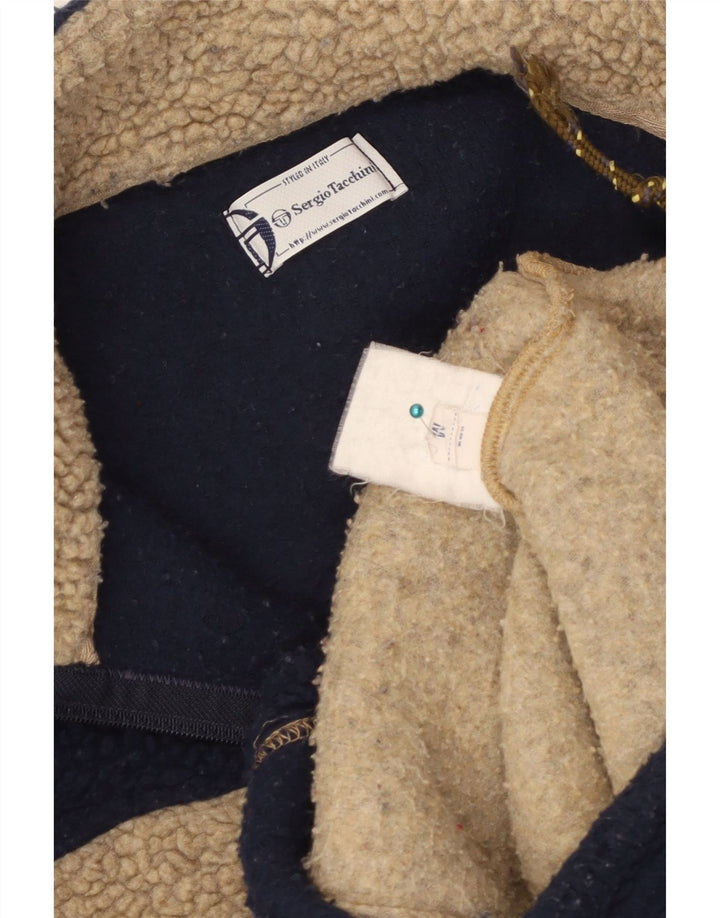 Giacca in pile da uomo Sergio Tacchini UK 38 Colorblock blu medio