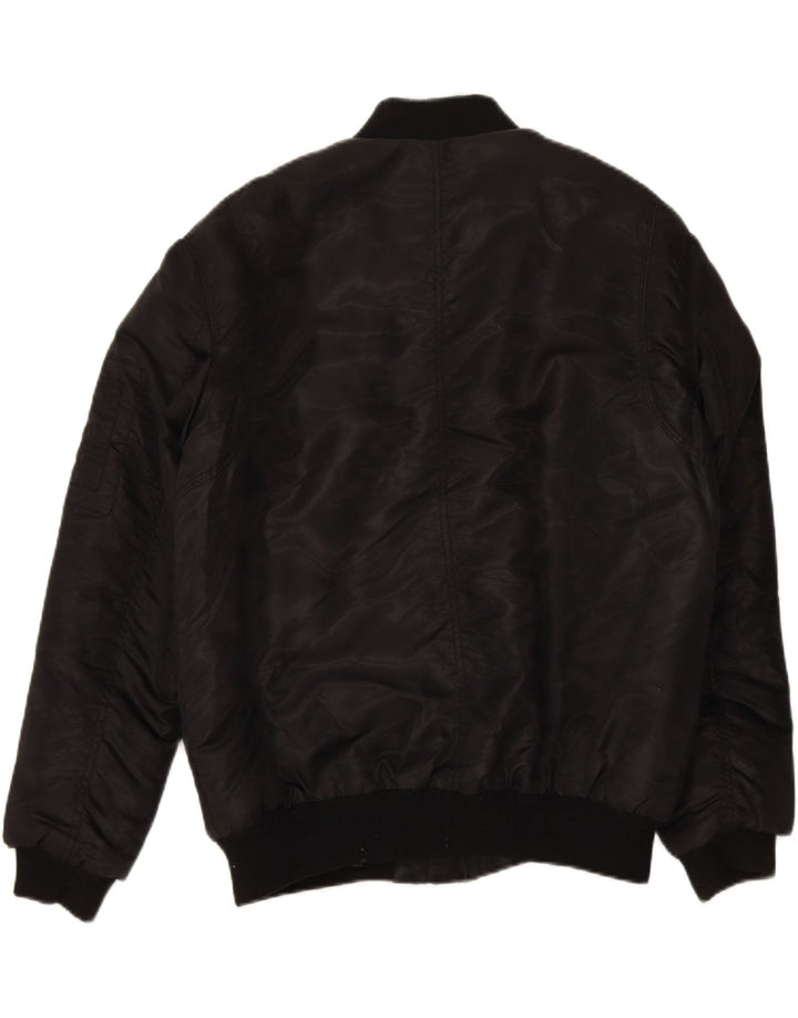 VINTAGE Mens Bomber Jacket UK 42 XL Black Vintage Vintage and Second-Hand Vintage from Messina Hembry 