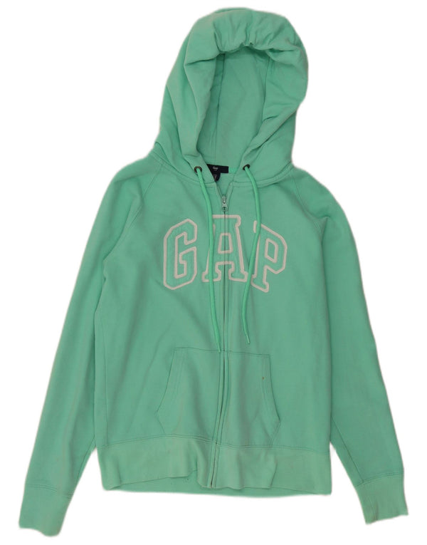 Maglione con cappuccio e zip grafica da donna Gap UK 12 Cotone verde medio