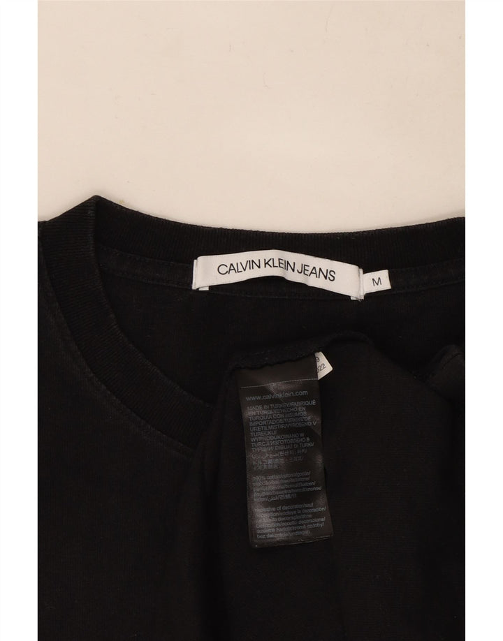 T-shirt da uomo Calvin Klein Jeans Top in cotone nero medio