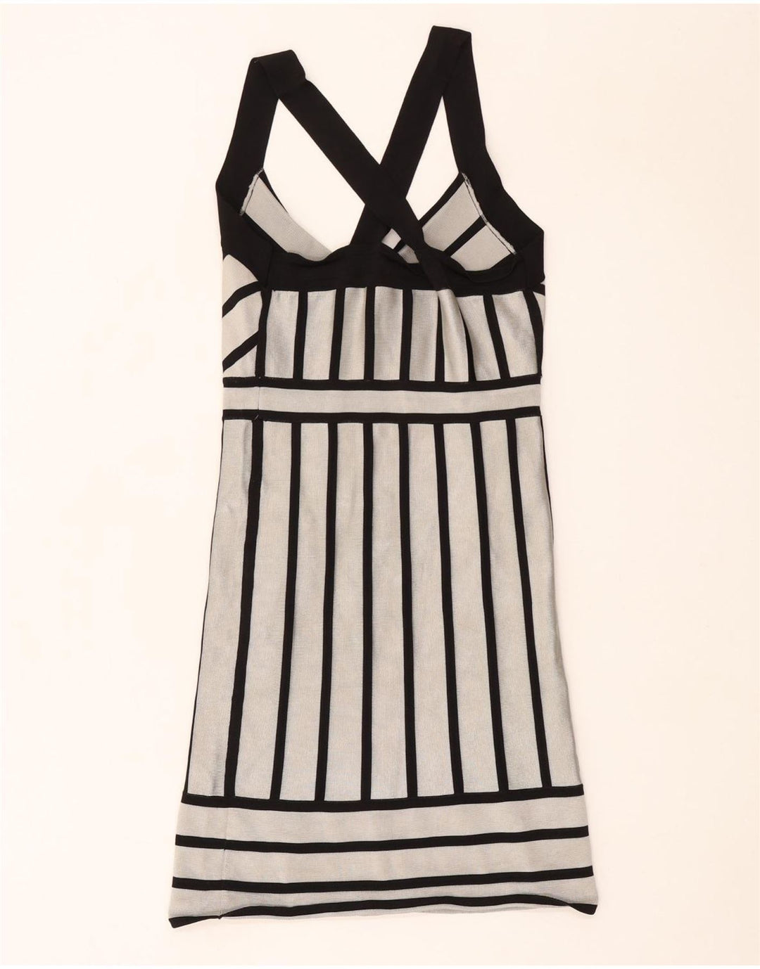 Abito aderente da donna French Connection UK 12 a righe bianche medie