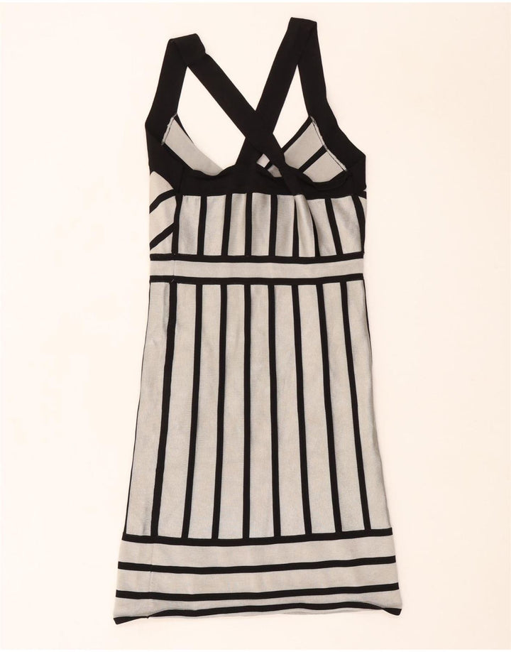 Abito aderente da donna French Connection UK 12 a righe bianche medie