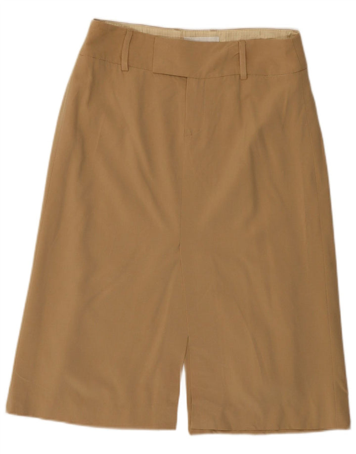 Gonna a trapezio da donna Zara IT 40 piccola W30 poliestere kaki
