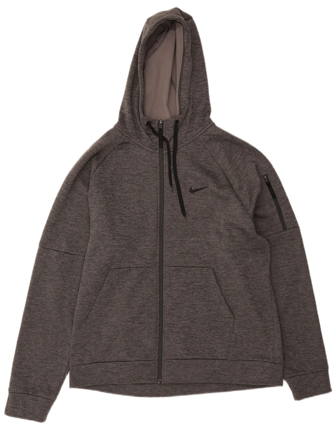 Tuta intera Nike Therma-Fit con cappuccio da uomo, grande, in poliestere chiazzato grigio