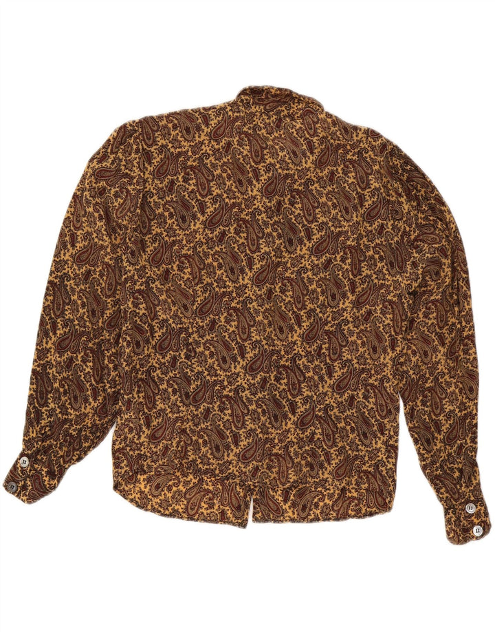 PRIMA DONNA Womens Shirt Blouse IT 44 Medium Brown Paisley