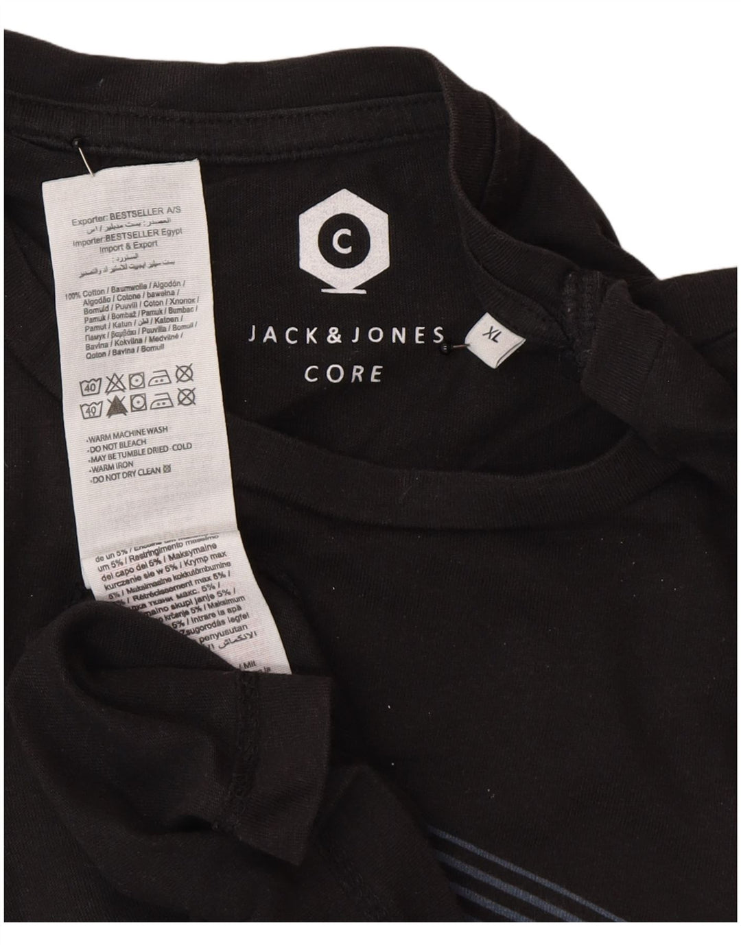 T-shirt da uomo Jack & Jones XL in cotone nero