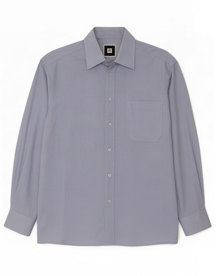 Camicia da uomo Roccobarocco taglia 39 15 1/2 cotone blu medio