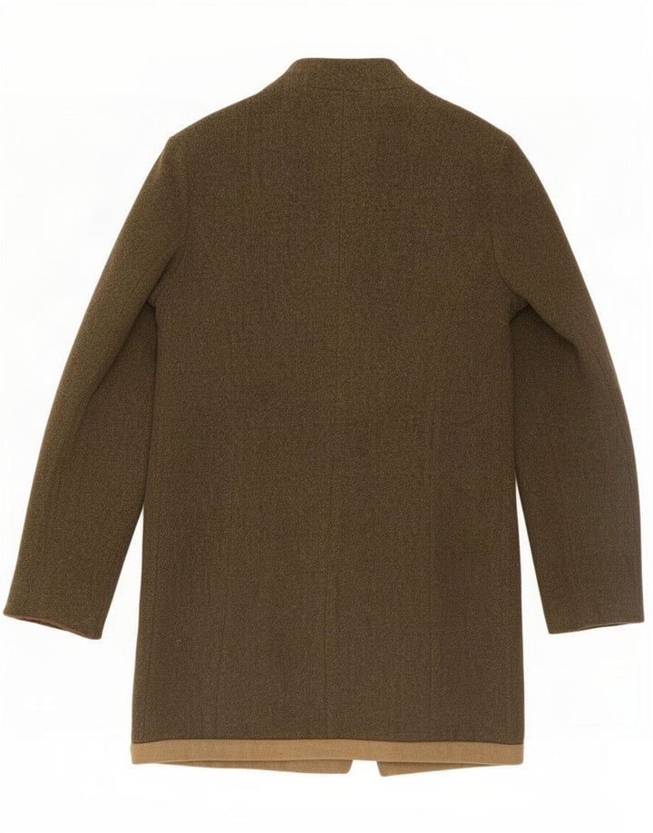 Soprabito da donna con zip intera Anna Sousa UK 10 piccolo in lana kaki