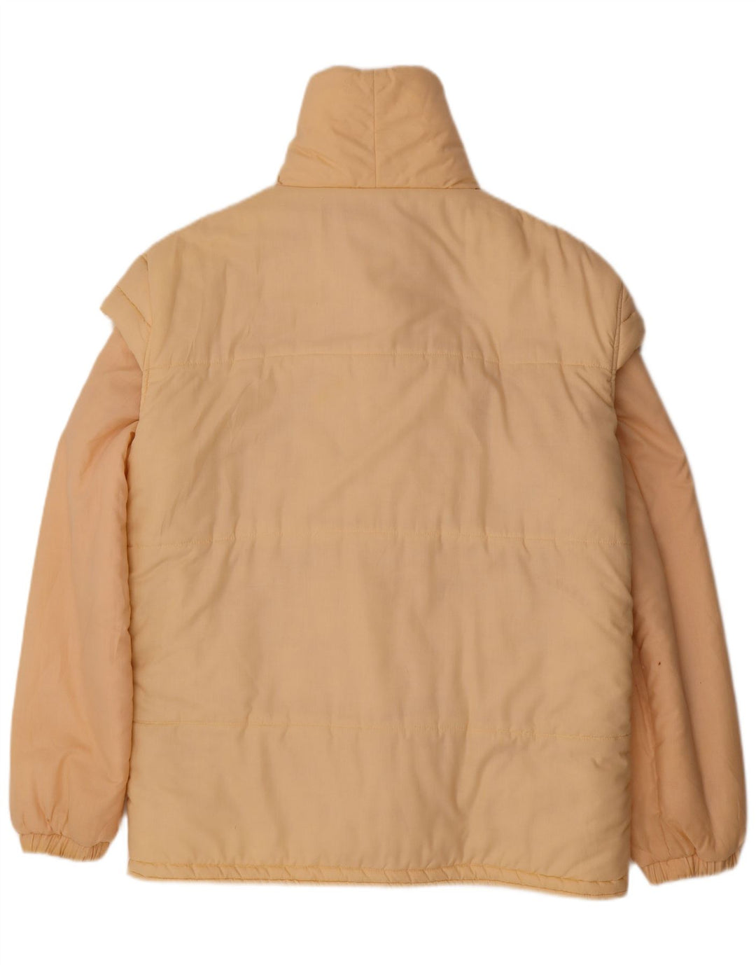 Giacca imbottita da uomo vintage UK 40 grande poliestere beige