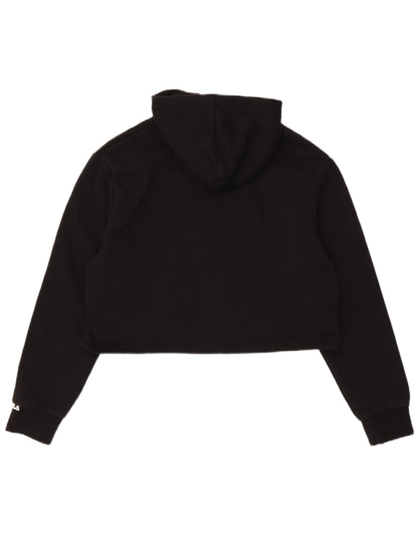 Maglia corta con cappuccio da donna Fila UK 12 cotone nero medio