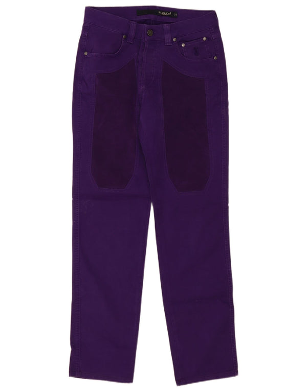 Pantaloni casual slim da donna Jeckerson W31 L31 cotone viola