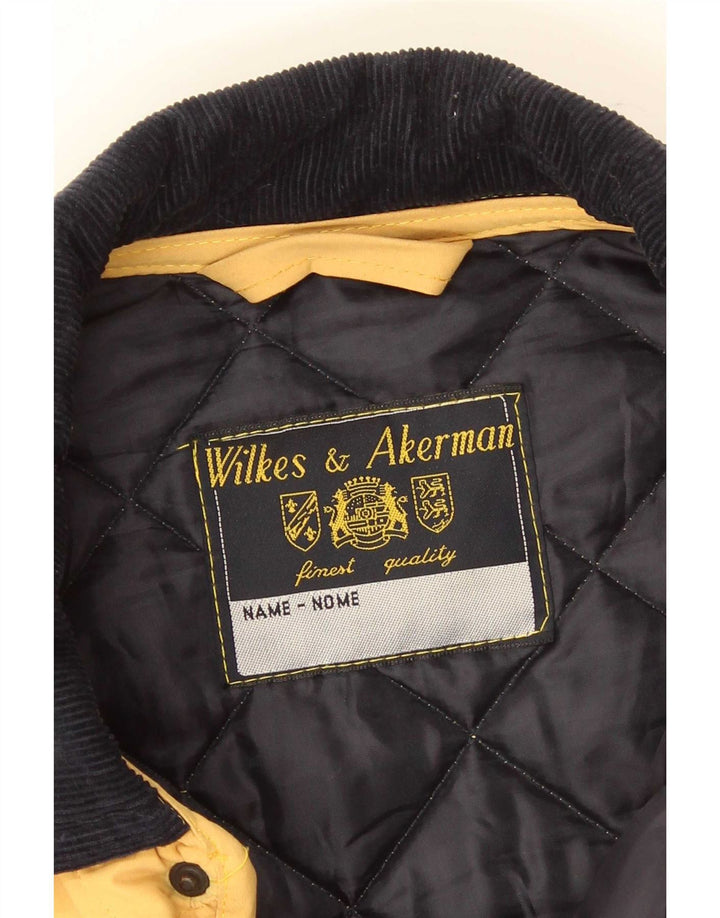 Giacca trapuntata da uomo Wilkes&Akerman UK 38 poliestere giallo medio