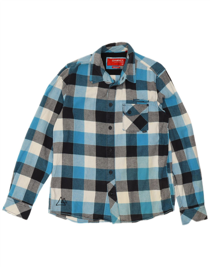 Camicia da uomo in flanella vestibilità regolare O'Neill in cotone a quadretti blu medio