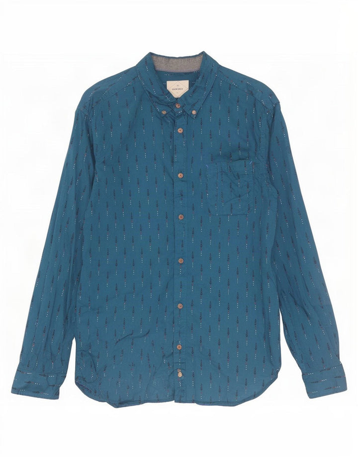 Camicia da uomo White Stuff Piccola in cotone a righe blu