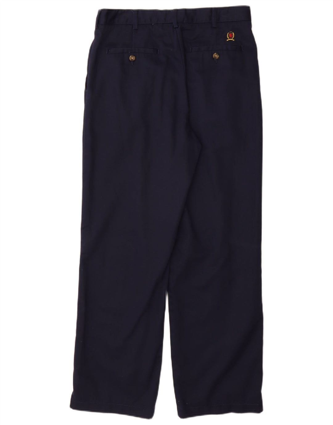 TOMMY HILFIGER Pantaloni chino dritti da uomo W32 L30 Blu Navy