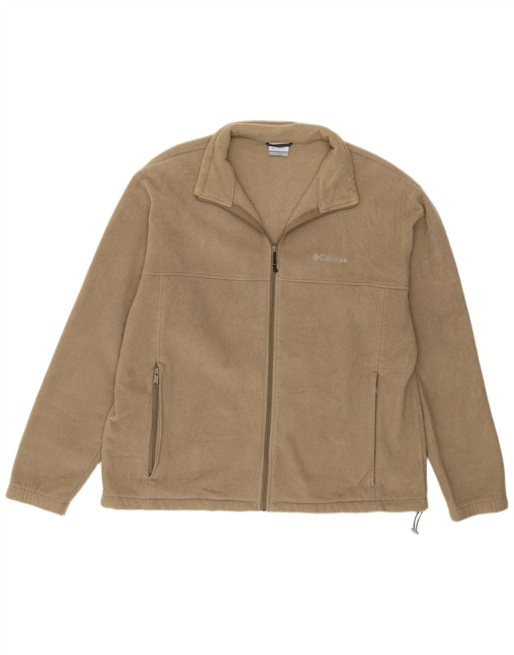 Giacca in pile da uomo Columbia UK 44 2XL Poliestere beige