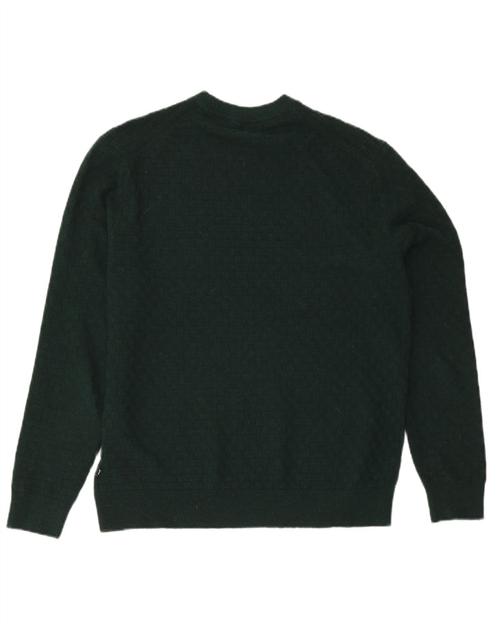 Maglione maglione girocollo da uomo Ted Baker taglia 3 poliestere verde medio