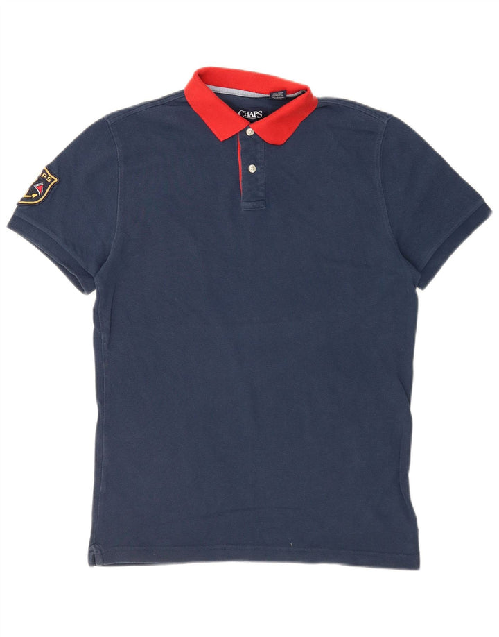 Polo da rugby da uomo CHAPS piccola in cotone blu navy