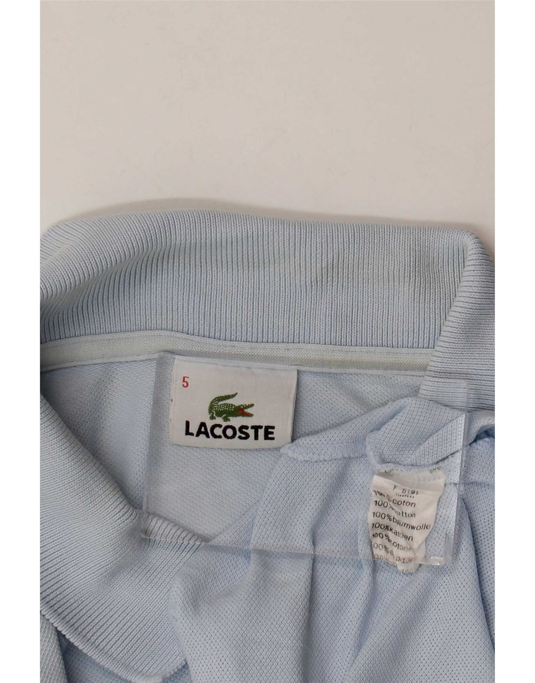 Polo da uomo Lacoste taglia 5 grande in cotone blu