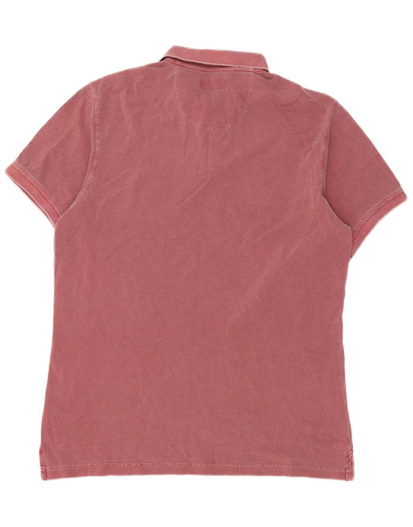 Polo da uomo Barbour grande in cotone rosso