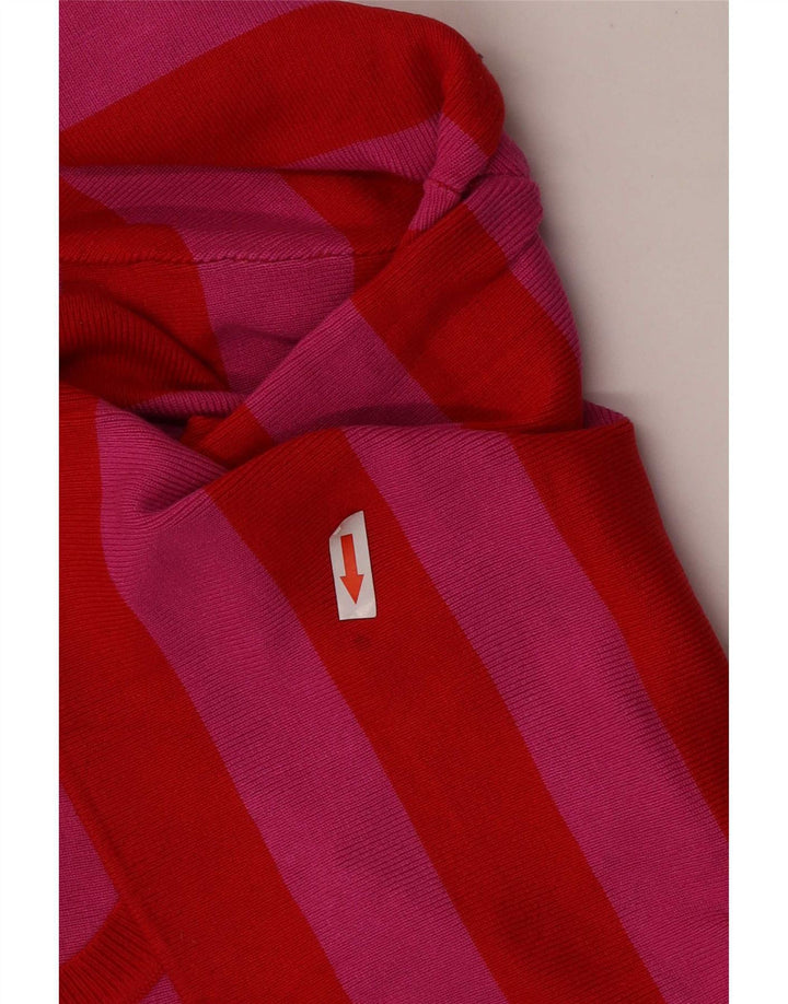 Top corto da donna Zara a maniche lunghe UK 12 Viscosa a righe rosse medie