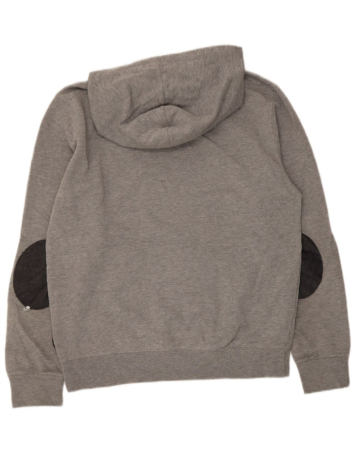 Maglione con cappuccio grafico da uomo HUF piccolo in cotone grigio