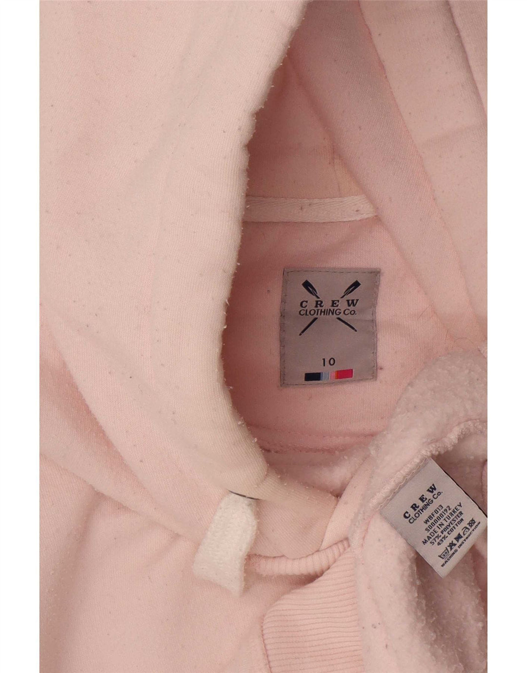 Crew Clothing Maglione oversize con cappuccio da donna UK 10 Piccolo poliestere rosa