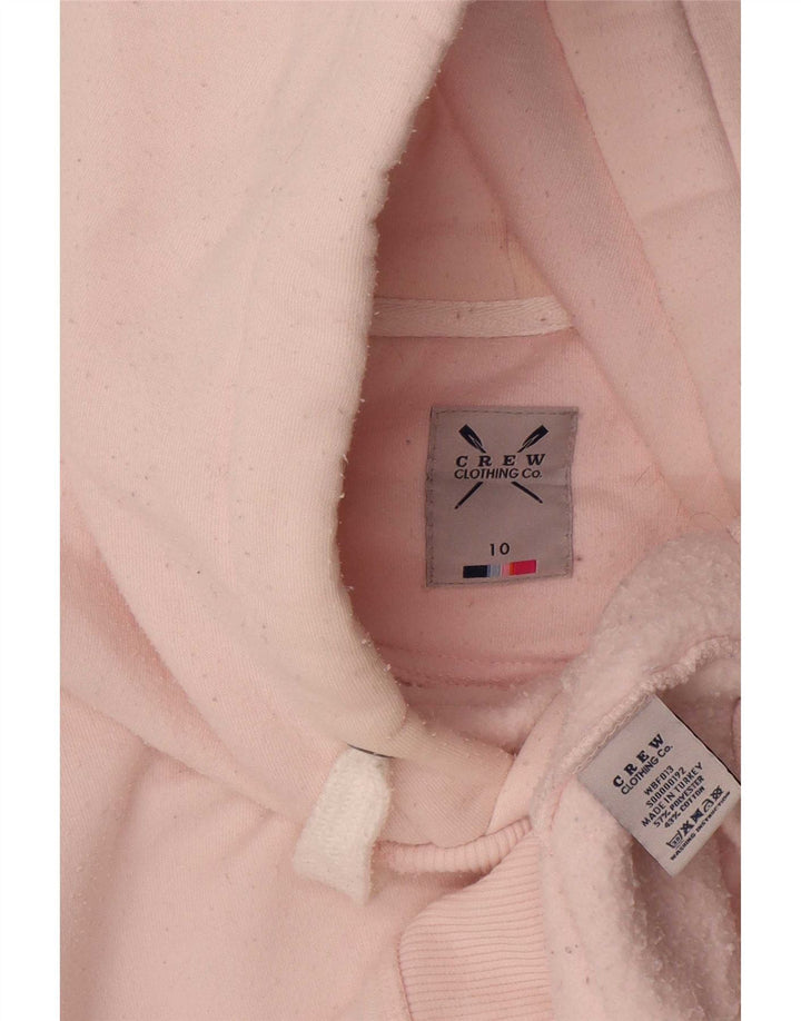 Crew Clothing Maglione oversize con cappuccio da donna UK 10 Piccolo poliestere rosa