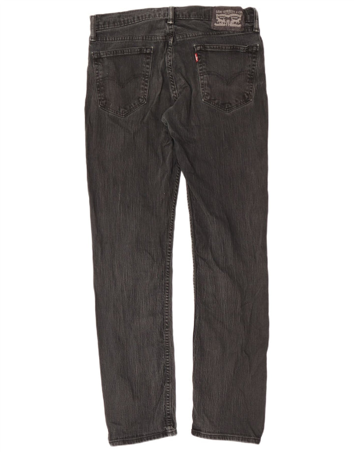 Jeans dritti invecchiati da uomo Levi's W33 L32 cotone nero