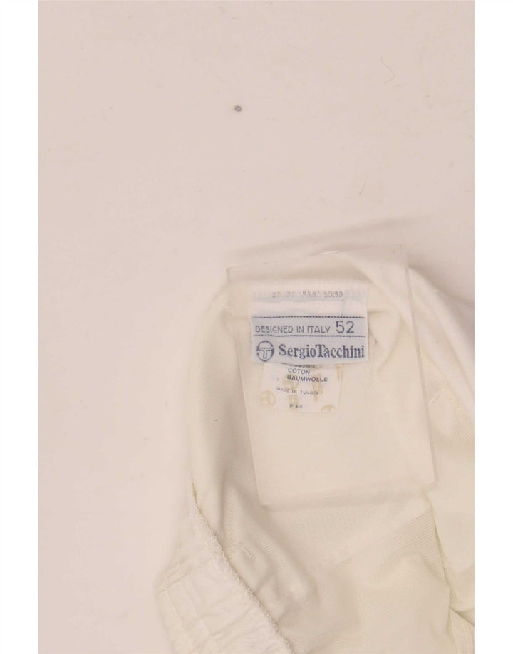 Pantaloncini sportivi grafici da uomo Sergio Tacchini IT 52 Large Poliestere bianco