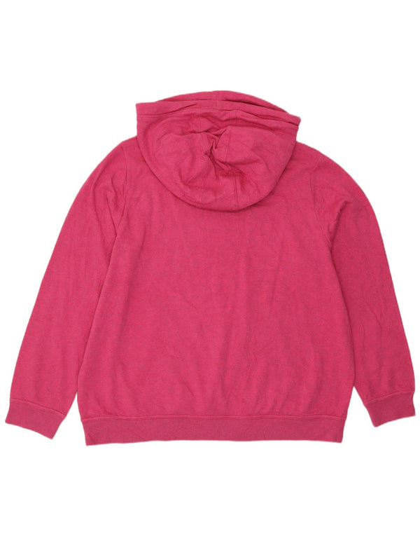 Felpa con cappuccio oversize da donna Nike UK 18 XL cotone rosa