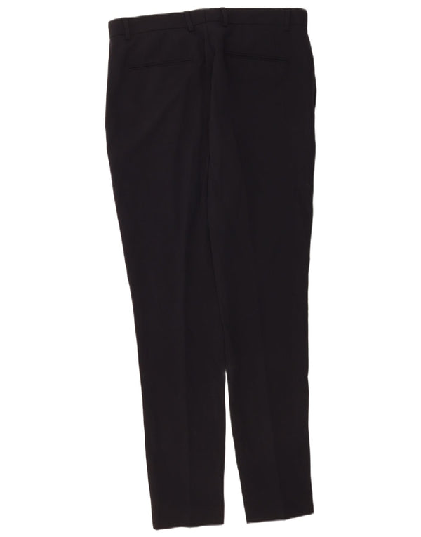 Pantaloni chino slim da uomo Zara EU 42 Large W32 L32 poliestere blu navy