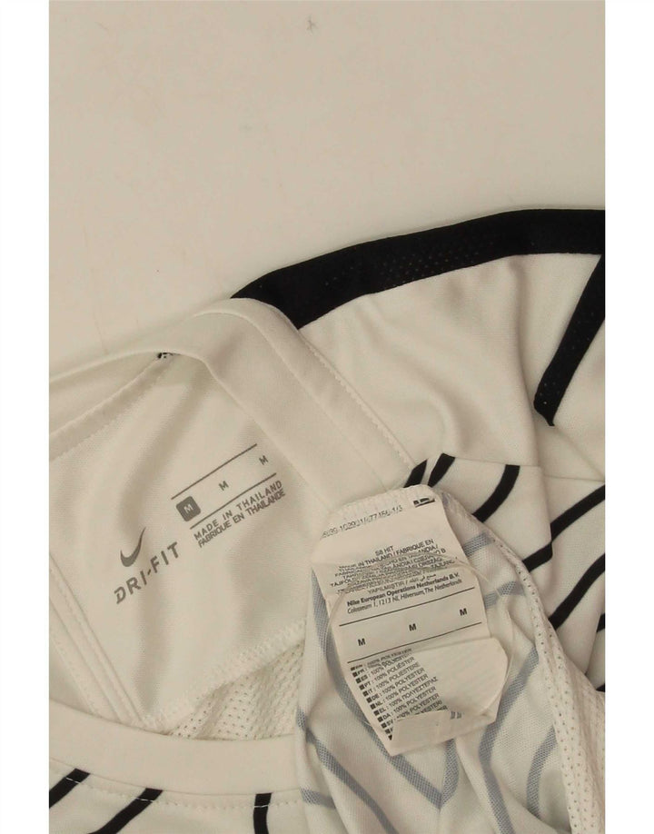 T-shirt Nike da uomo Dri Fit con motivo astratto, colore bianco medio