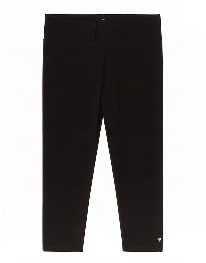 Leggings Capri da donna Marks & Spencer UK 20 2XL poliestere nero