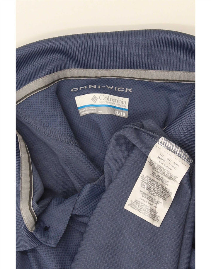 Polo Columbia Omni-Wick da uomo XL in poliestere blu navy