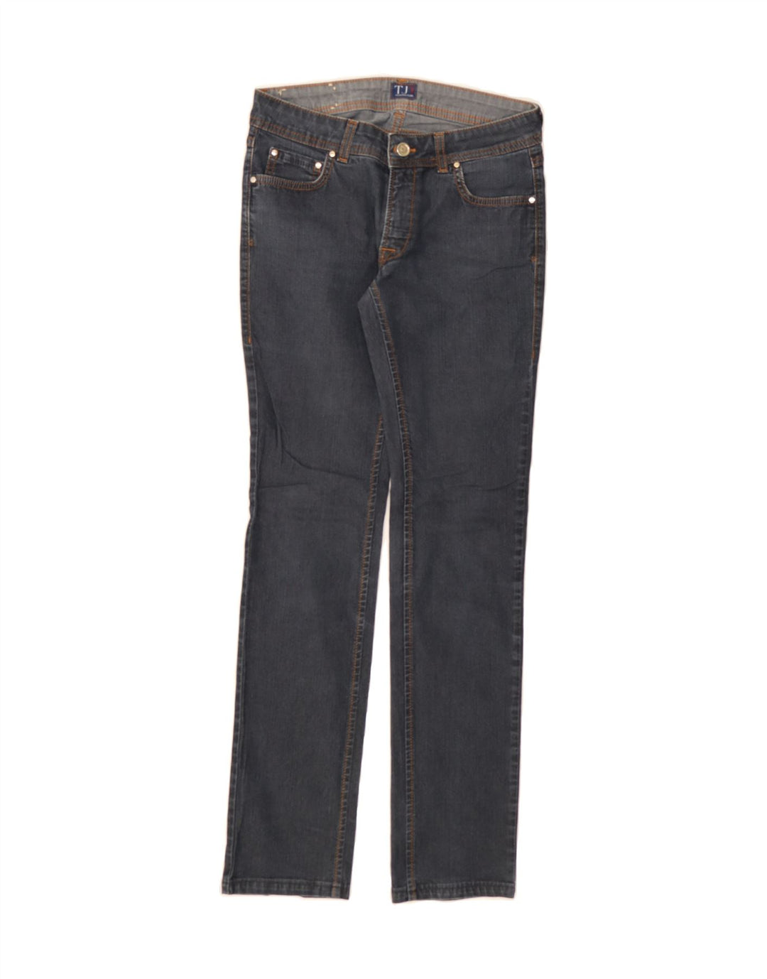 TRUSSARDI Womens Straight Jeans Size 24 W24 L31 Blue Cotton Vintage Trussardi and Second-Hand Trussardi from Messina Hembry 