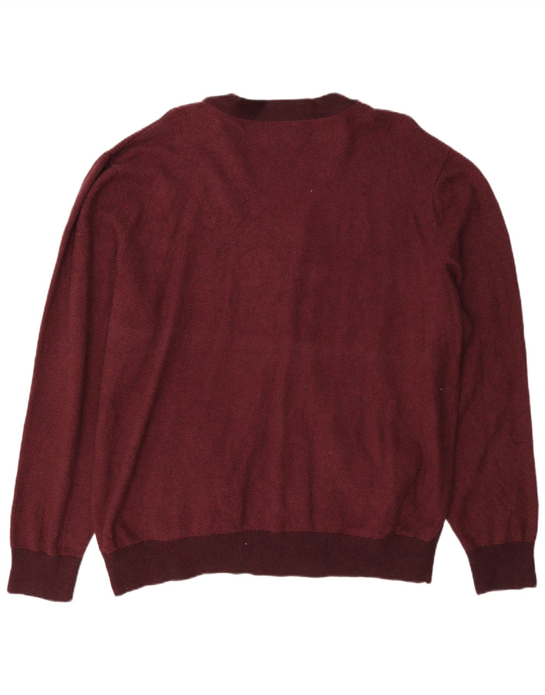 Maglione cardigan da uomo Chaps 2XL in cotone bordeaux