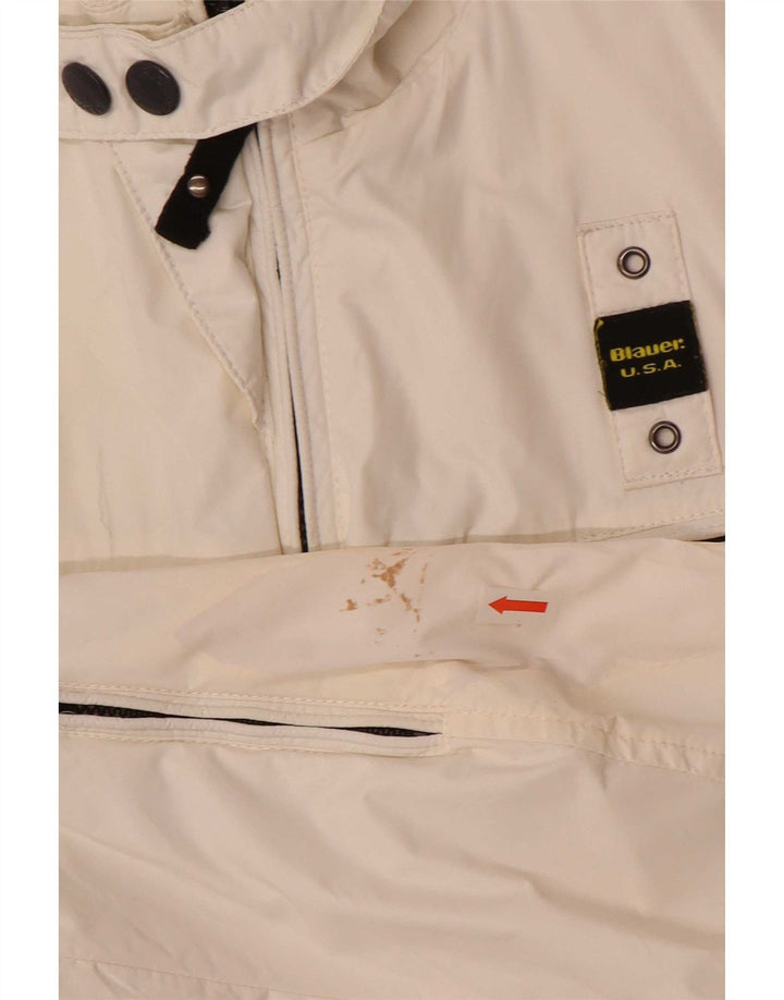 Giubbotto bomber da donna Blauer UK 10 piccolo nylon bianco