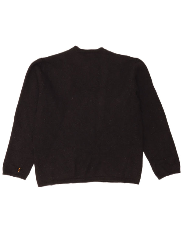 Maglione maglione girocollo da donna Hugo Boss UK 14 grande nero