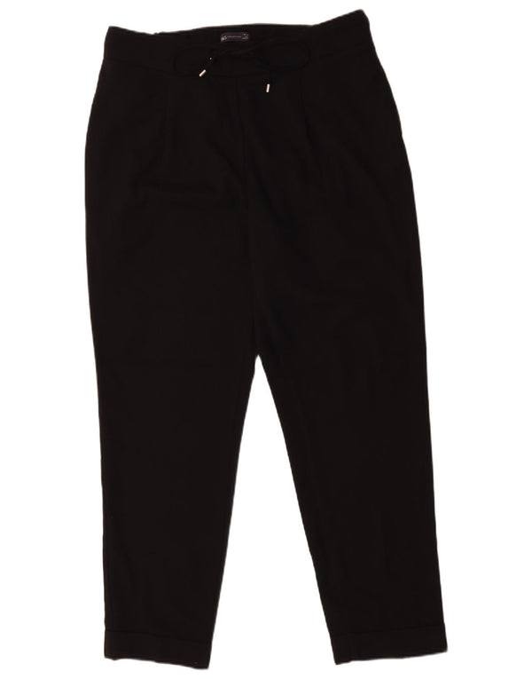 Pantaloni chino con pegging da donna Marks & Spencer UK 16 Large W34 L29 Neri